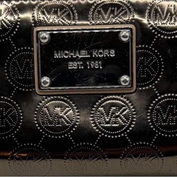 Michael Kors Gold Embossed Wallet#46